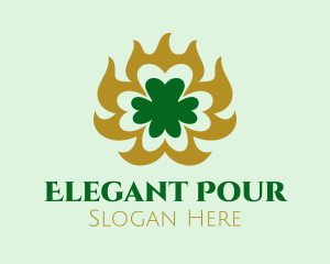 Elegant Clover Shamrock  logo design