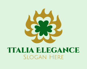 Elegant Clover Shamrock  logo design