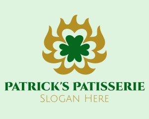 Elegant Clover Shamrock  logo design