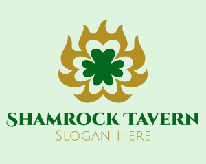 Elegant Clover Shamrock  logo design