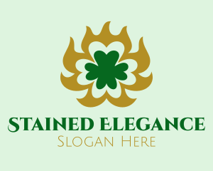 Elegant Clover Shamrock  logo design