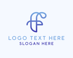 Letter F - Digital Creative Software logo design