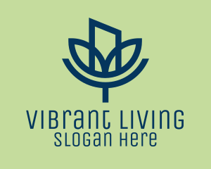 Living - Eco City Building logo design