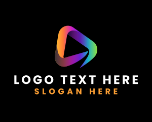 Video Player - Vlogging Bubble Chat logo design