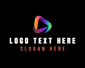 Vlogging Play Button Logo