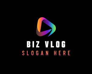 Vlog - Vlogging Play Button logo design