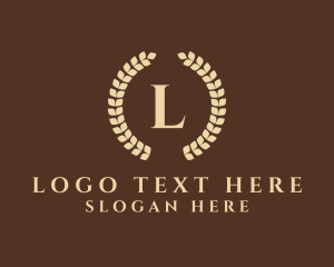 Retro - Elegant Laurel Wreath logo design