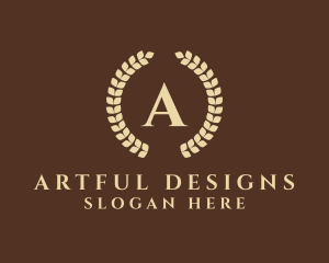 Elegant Laurel Wreath logo design