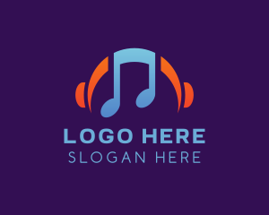 Dj - Music Streaming Playlist logo design
