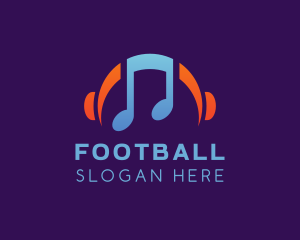 Headset - Music Streaming Playlist logo design