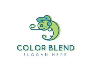 Chameleon - Chameleon Lizard Doodle logo design