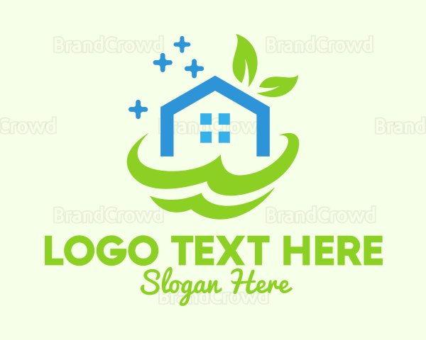 Fresh Clean Eco House Logo