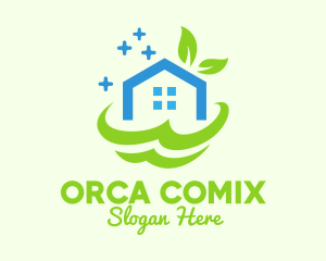 Fresh Clean Eco House logo design