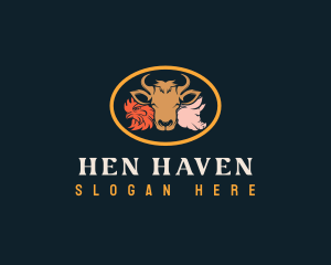 Hen - Animal Farm Livestock logo design