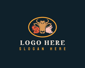 Cow - Animal Farm Livestock logo design