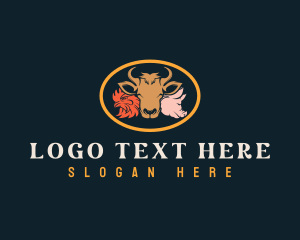 Farm - Animal Farm Livestock logo design