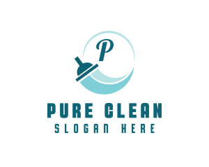 Squeegee Housekeeping Janitorial Cleaning   logo design