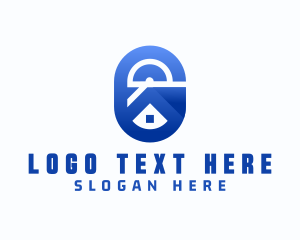 Logistic Hub - Blue House Real Estate logo design