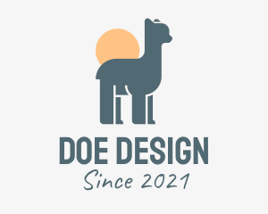 Doe - Little Llama Sunset logo design