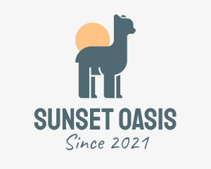 Little Llama Sunset logo design