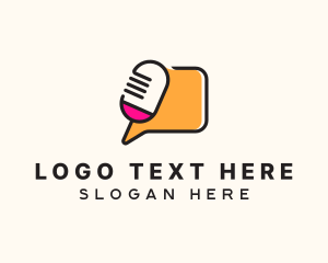 Vlog - Podcast Chat Forum logo design