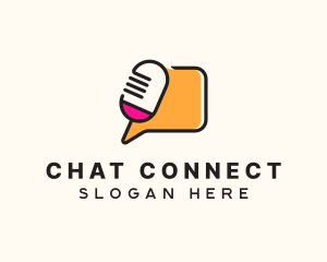 Podcast Chat Forum logo design