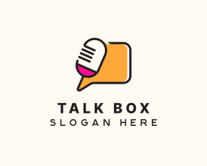 Chat Box - Podcast Chat Forum logo design