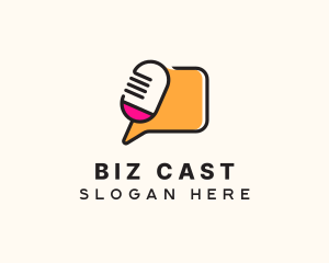 Podcast - Podcast Chat Forum logo design