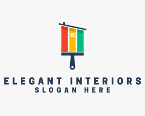 House Paint Brush logo design