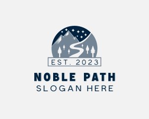 Pathway Road Mountain logo design