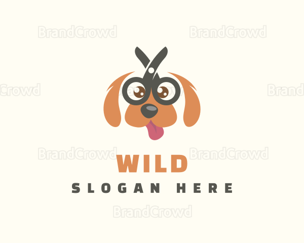 Grooming Scissors Pet Dog Logo