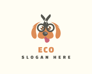 Hound - Grooming Scissors Pet Dog logo design