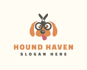 Grooming Scissors Pet Dog logo design