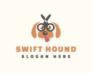 Grooming Scissors Pet Dog logo design