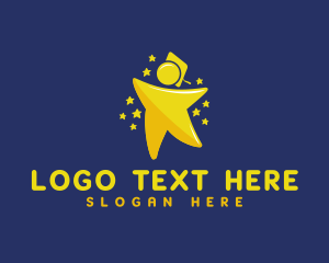 Online Class - Gold Star Student logo design