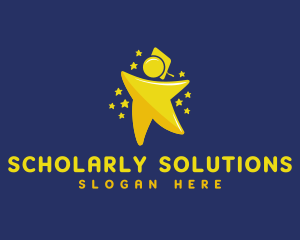 Scholar - Gold Star Student logo design