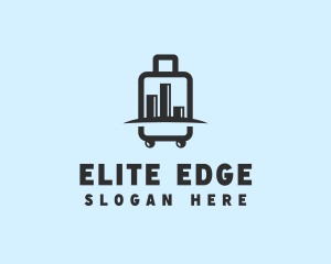 Bar Chart Suitcase Logo