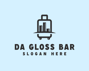 Bar Chart Suitcase logo design