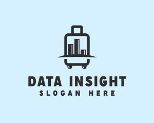 Analysis - Bar Chart Suitcase logo design