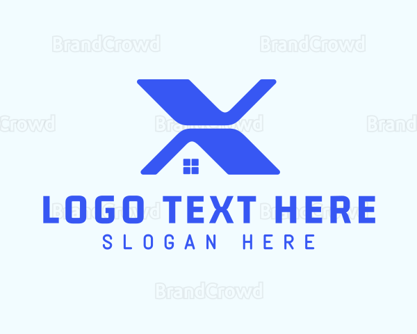 Realtor Home Letter X Logo