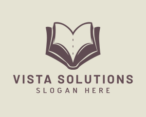 Book Publisher Letter V logo design