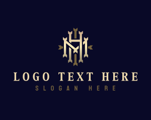 Firm - Premium Company Letter HM logo design