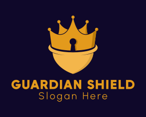 Secure - Crown Security Shield logo design