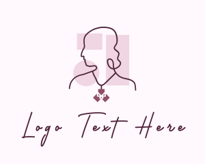 Purple - Lady Gem Necklace logo design