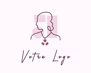Crystal - Lady Gem Necklace logo design