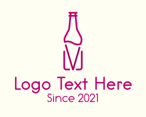 Wine Bottle - Wine Holder Bottle logo design