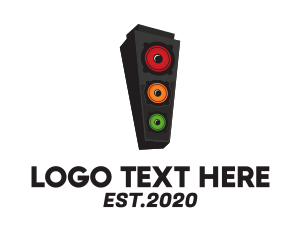 Subwoofer - Traffic Light Speaker logo design