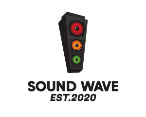 Volume - Traffic Light Speaker logo design