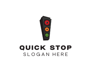 Stop - Traffic Light Speaker logo design