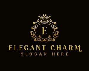 Elegant Ornamental Crest logo design